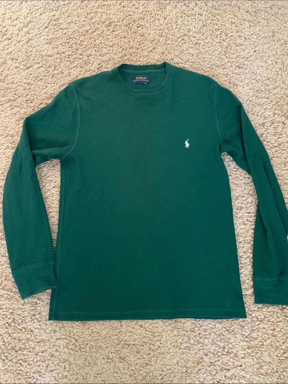 Polo Ralph Lauren Thermal Henley Shirt Mens Long Sleeve Waffle Knit